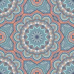 Ethnic floral seamless pattern