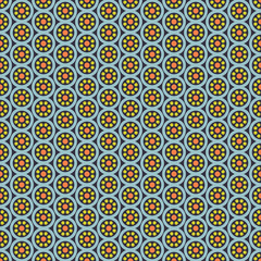 Ethnic floral seamless pattern