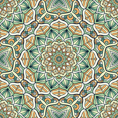 Ethnic floral seamless pattern