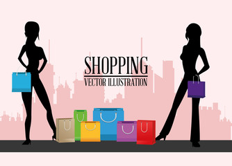 Shopping design. commerce icon. Colorful design 