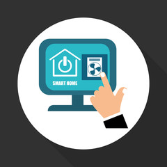 Smart home design. Technology icon. system concept