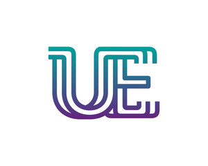 UE lines letter logo