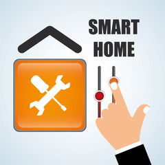 Smart home design. Technology icon. system concept