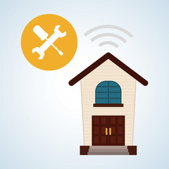 Smart home design. Technology icon. system concept