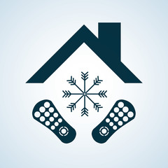 Smart home design. Technology icon. system concept