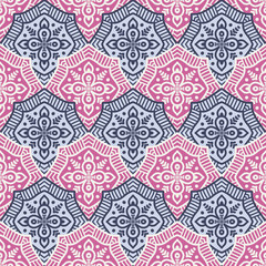 Ethnic floral seamless pattern