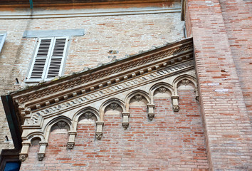 Details architecture of city Senigallia. Cathedral