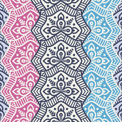 Ethnic floral seamless pattern