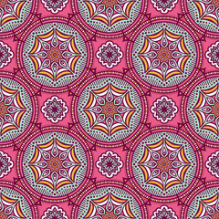 Ethnic floral seamless pattern