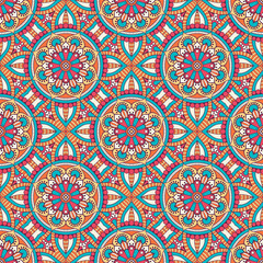 Ethnic floral seamless pattern