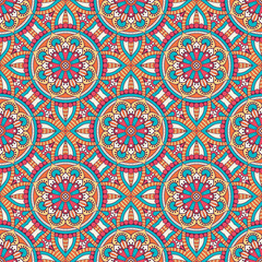 Ethnic floral seamless pattern