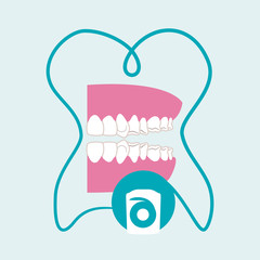 Dental care design. health concept. medical care icon