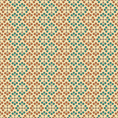 Ethnic floral seamless pattern