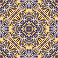 Ethnic floral seamless pattern