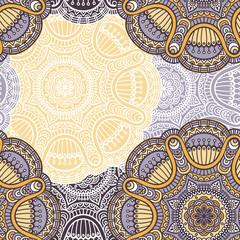 Ethnic floral seamless pattern