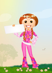 funny hippie girl