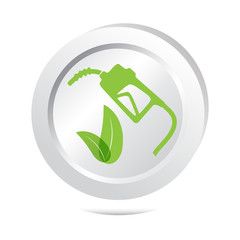 Gasoline pump sign button icon