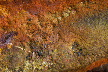Close up of orange rust on metal
