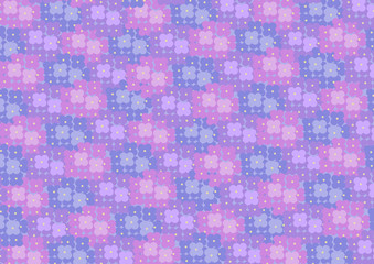 あじさいの花模様イラスト