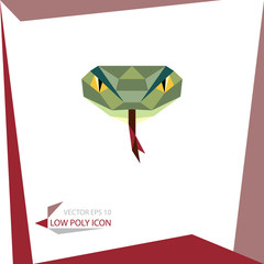 low poly animal icon. vector snake - 111841891