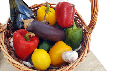 Fresh vegetables in basket