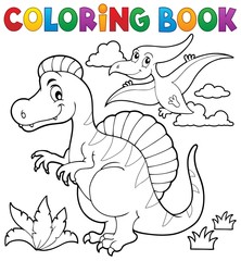 Coloring book dinosaur theme 2