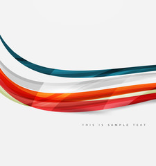 Fototapeta premium Smooth wave line abstract background