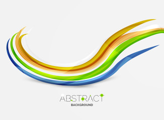 Geometric abstract background, swirl colorful lines