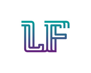 LF lines letter logo
