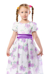 beauty girl on white background