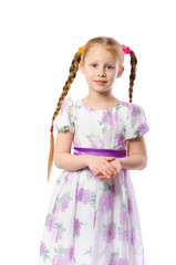 beauty girl on white background