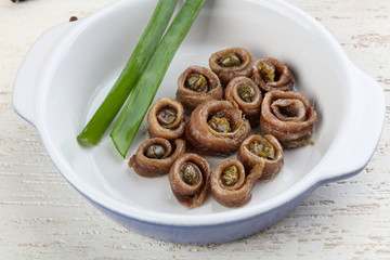 Anchovy with capers