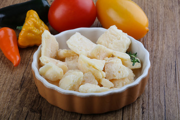 Parmesan cheese pieces