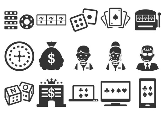 Stock Vector Illustration: Casino icons