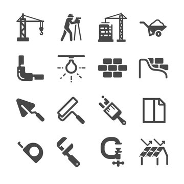 Construction icons set 2