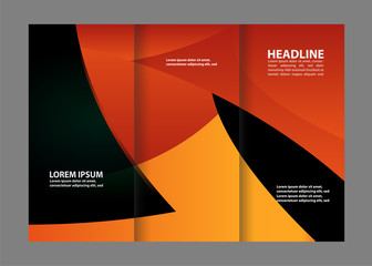 Tri-fold Brochure and Catalog Vector Design Template
