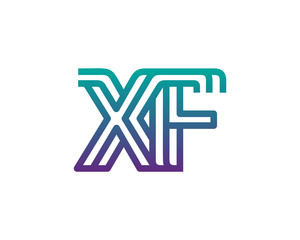 XF lines letter logo