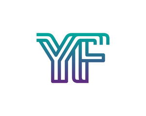 YF lines letter logo