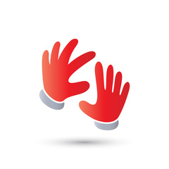 Fototapeta na wymiar Hands Logo