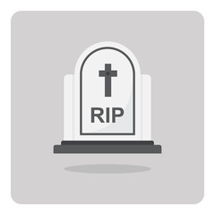 Vector of flat icon, Grave on isolated background