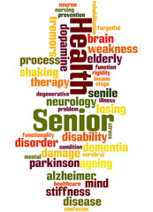 Senior Health, word cloud concept 2