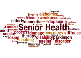 Senior Health, word cloud concept 3