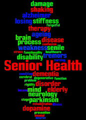 Senior Health, word cloud concept 9