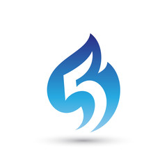 Fototapeta premium Five Gas Logo