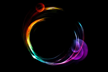 colorful and glow swirls