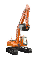Excavator isolated on a white background