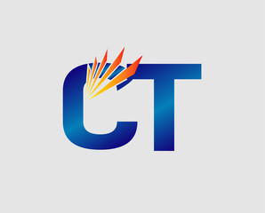 Letter C and T logo vector
