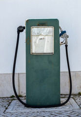 Vintage green gas pump