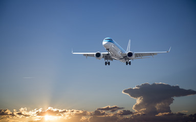 Airplane with beautiful sky