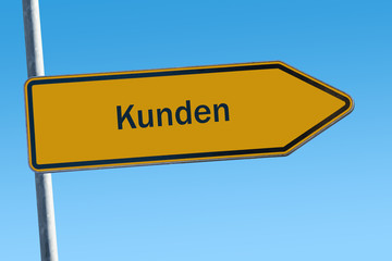 Fototapeta premium Schild 65 - Kunden
